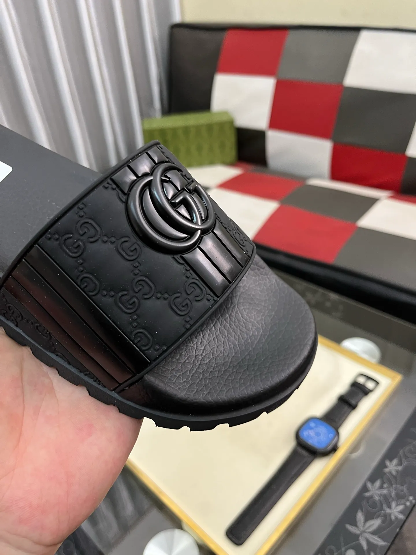 Men's men's shoes💰260⌚️⌚️ＧＵＣＣＩ.Gucci.Official website 1:1 popular slippers hot sale! Original original material 🩴 SIZE: 38-46 (45.46 non-refundable)